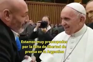 El Papa preocupado por la libertad de expresión