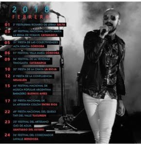 Fechas de Abel para febrero...Todos los shows de Abel Pintos