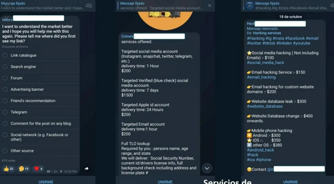 Ciberdelincuencia en Telegram